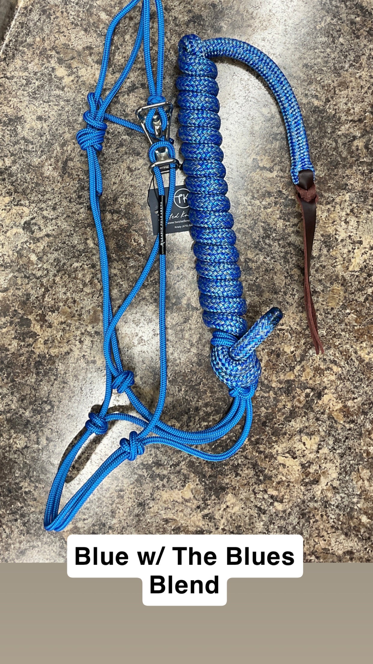 Twisted Knot Halters Rope Halter w/ Easy Off Clip & Lead