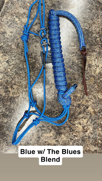 Twisted Knot Halters Rope Halter w/ Easy Off Clip & Lead