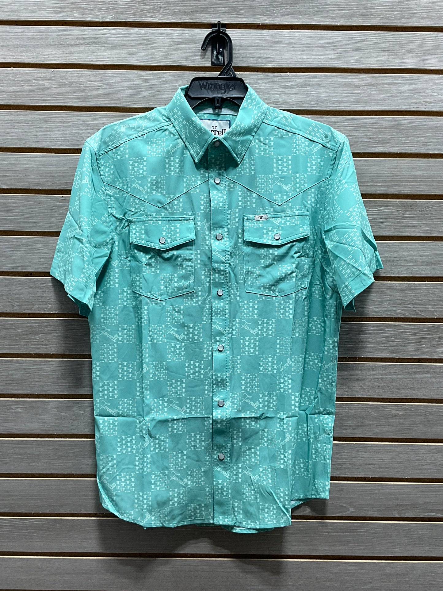 Ferrell Men's The Flynn Green Short Sleeve Western Shirt