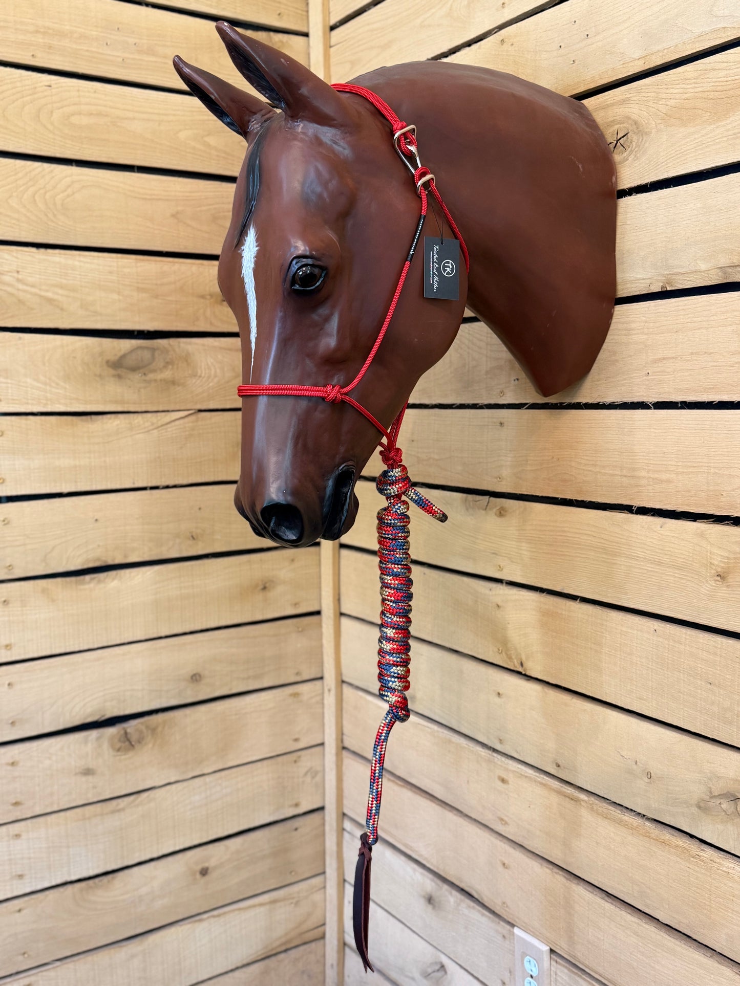 Twisted Knot Halters Rope Halter w/ Easy Off Clip & Lead