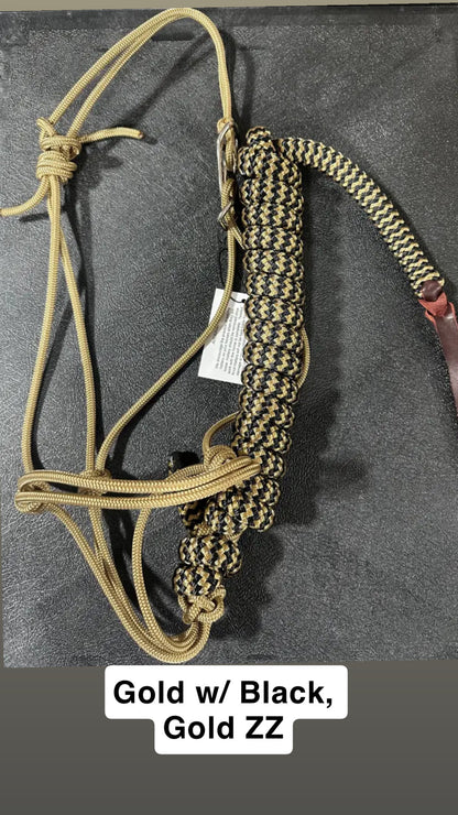 Twisted Knot Halters Rope Halter w/ Easy Off Clip & Lead