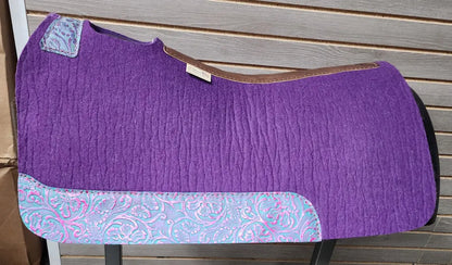 5 Star Barrel Racer Saddle Pad (Multiple Options Available) 30X28 3/4’’ Purple w/ Turquoise Pink Metallic Cowboy Tool