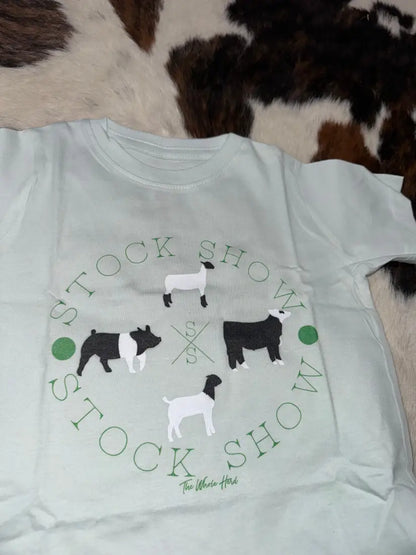 $5: TWH Girl’s Toddler Light Green Stock Show T-Shirt Sale Girl’s Toddler Top