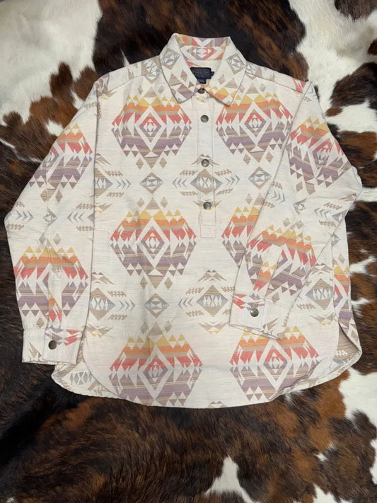 Pendleton Women’s Tan Agate Beach DoubleSoft Pullover XLarge Sale Women’s Pullover