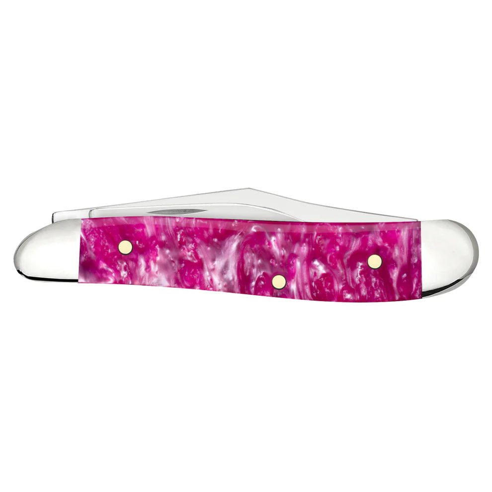 Case XX Smooth Pink Crackle Kirinite Peanut Knife