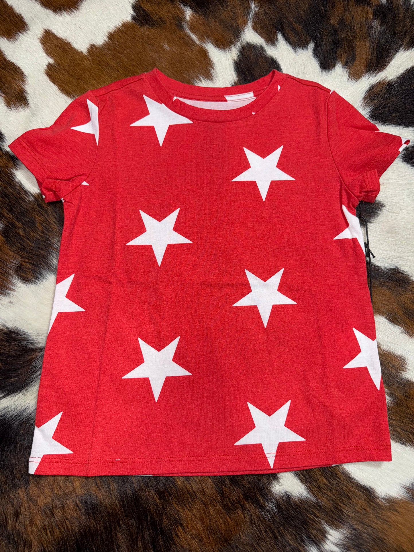 Rock & Roll Girl's Red All Over Stars T-Shirt