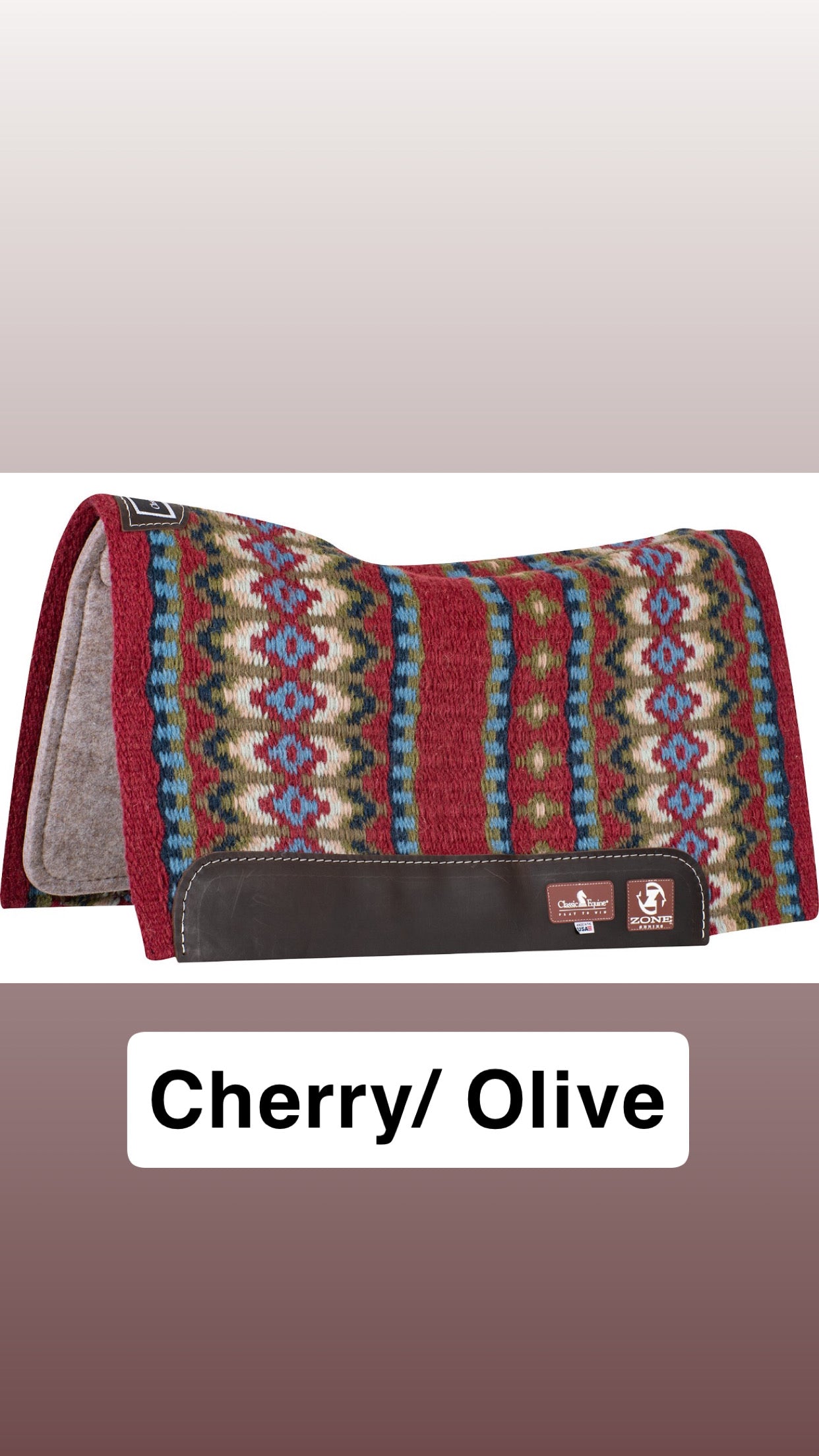 Classic Equine Wool Blanket Top Zone™ Saddle Pad