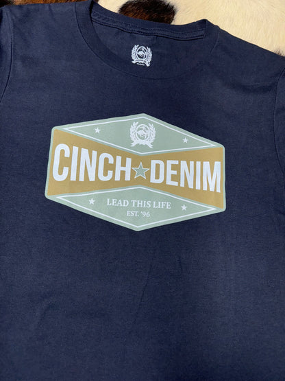 Cinch Boy's Navy Star Plaque T-Shirt