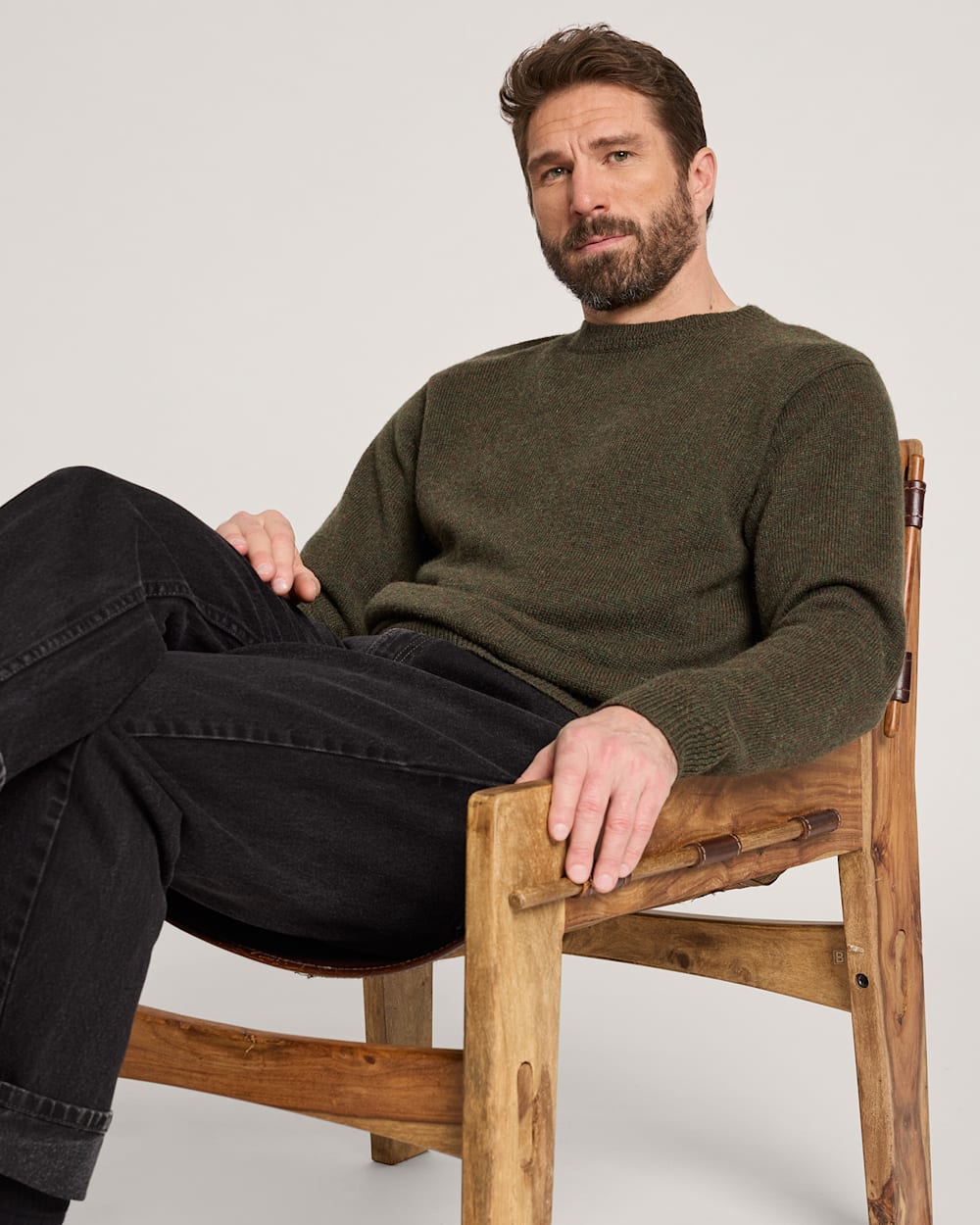 Pendleton Men's Camo Heather Shetland Crew Wool Sweater