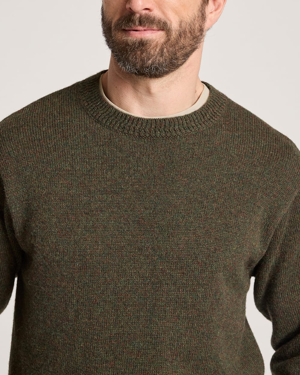 Pendleton Men's Camo Heather Shetland Crew Wool Sweater