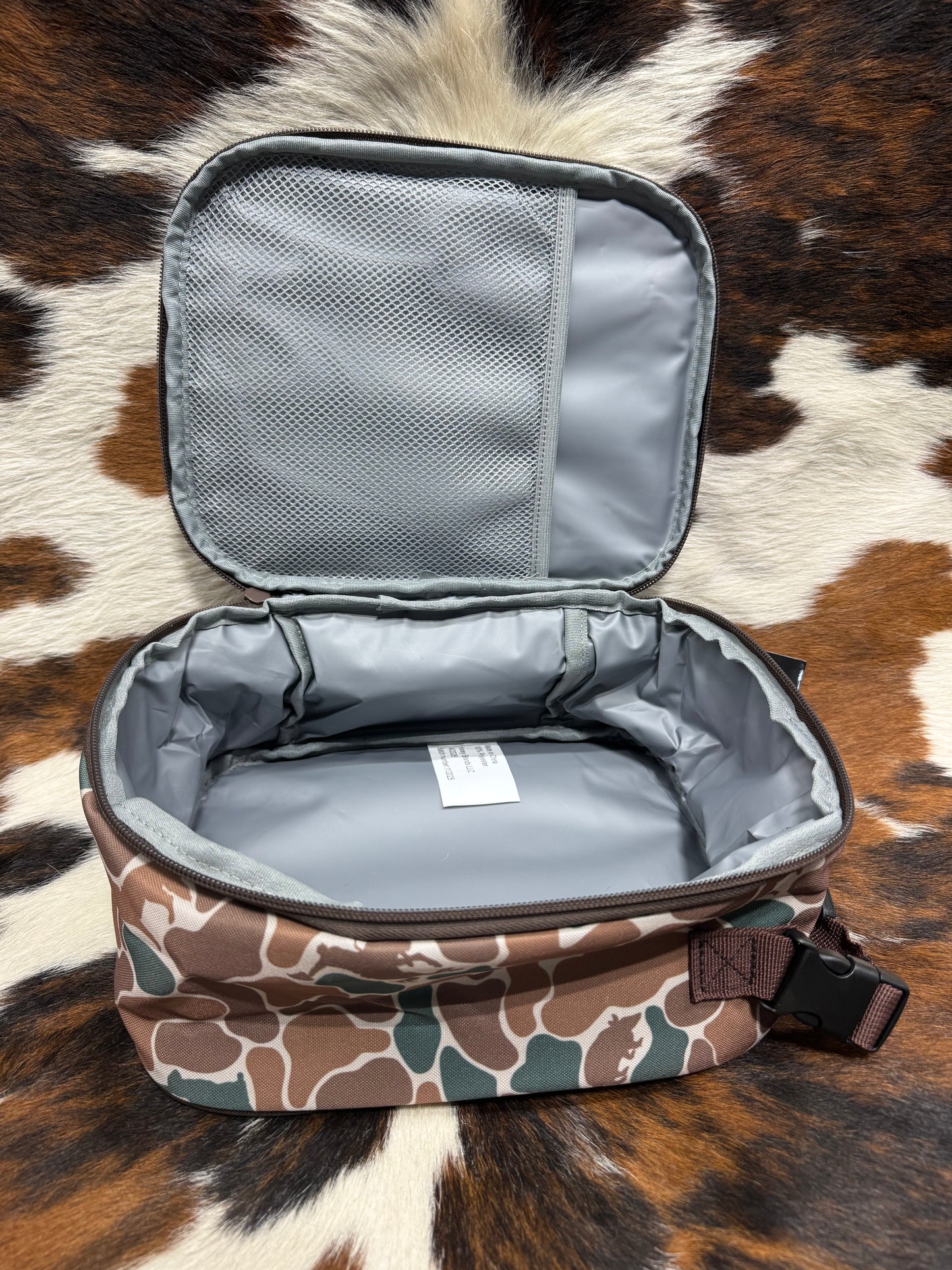 Hooey Brown & Green Camo w/ Animals Lunchbox