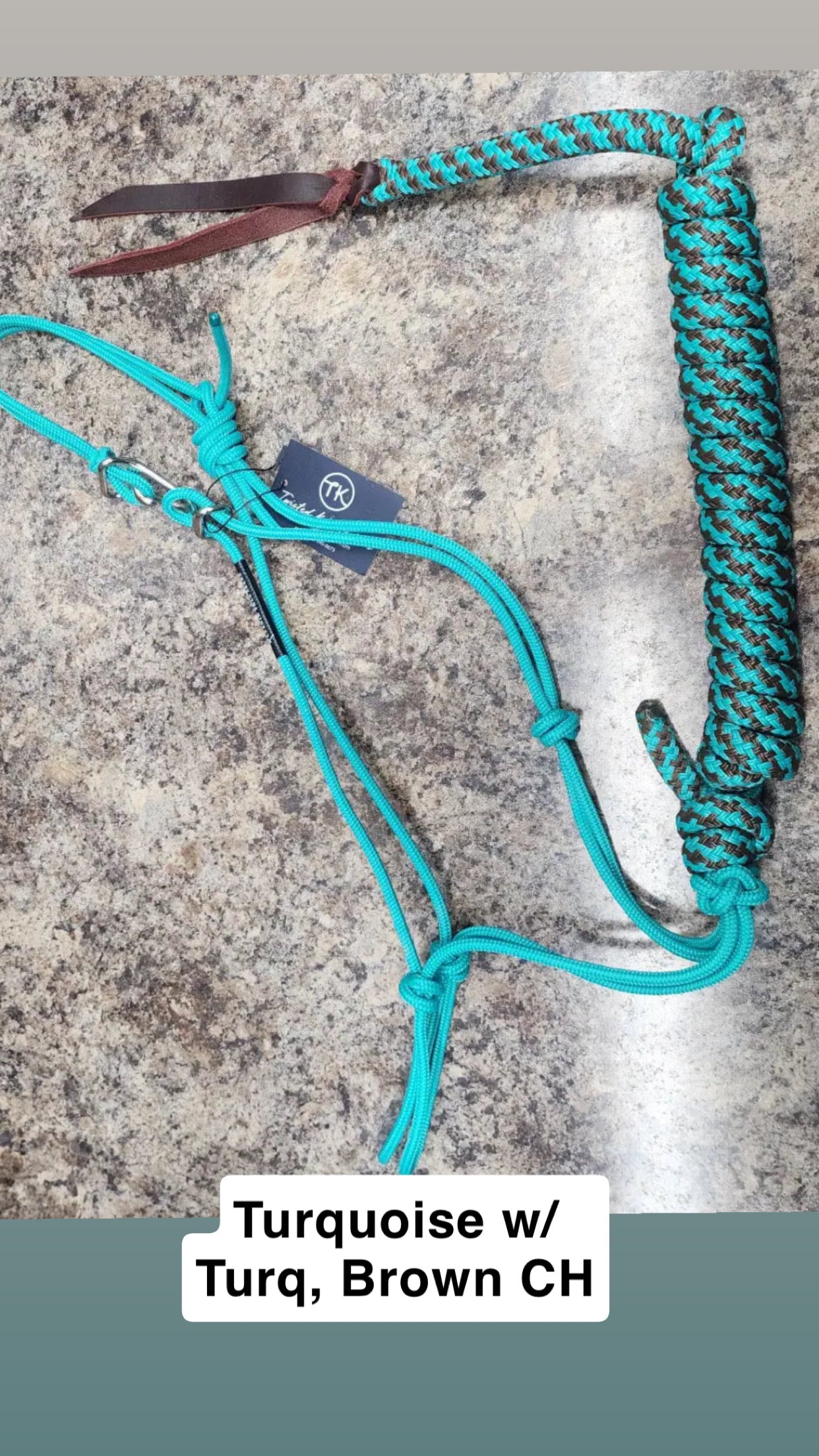 Twisted Knot Halters Rope Halter w/ Easy Off Clip & Lead