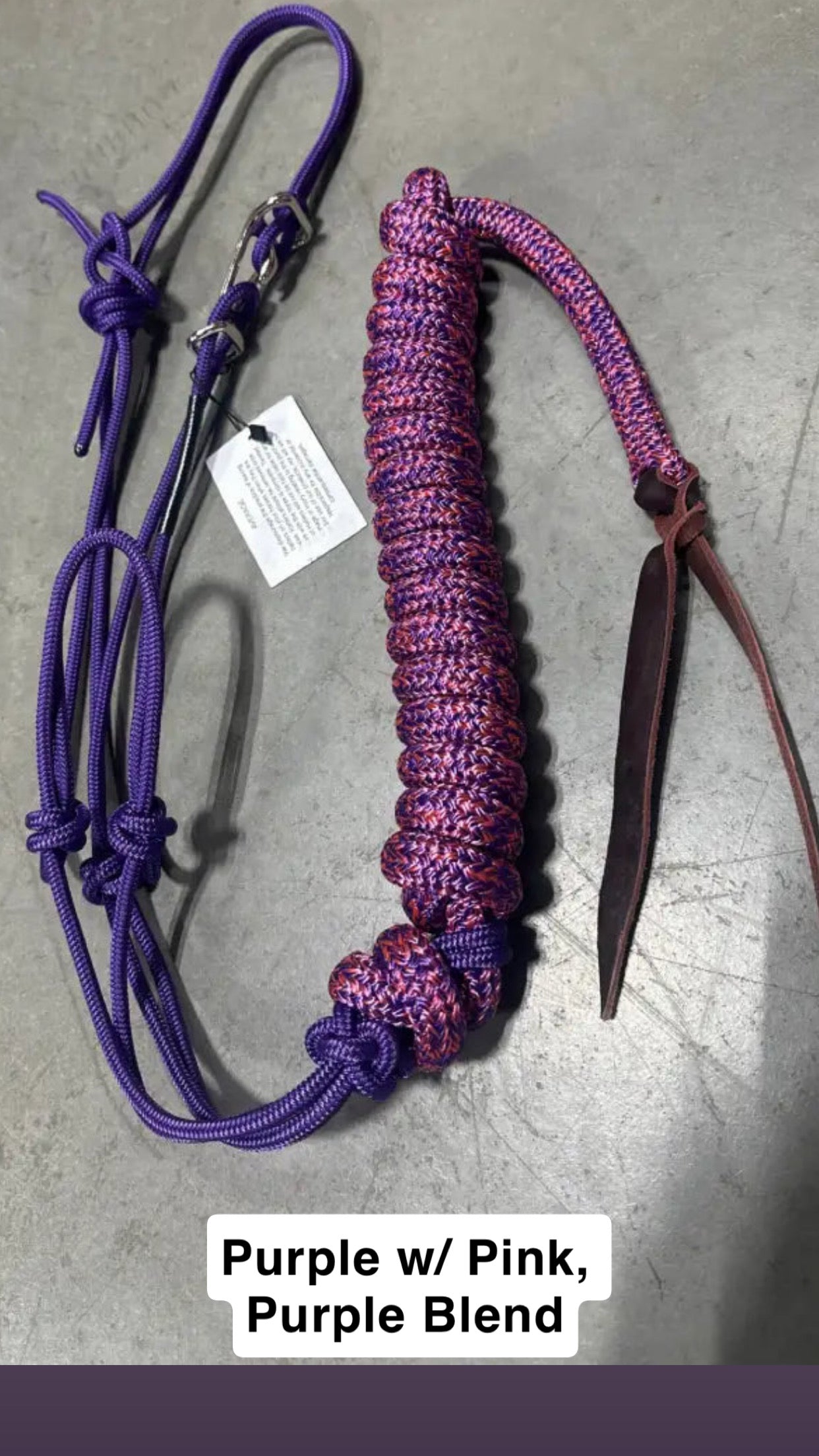 Twisted Knot Halters Rope Halter w/ Easy Off Clip & Lead