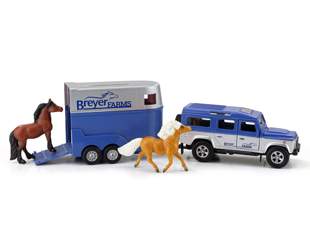 Breyer Die Cast Land Rover & Tag-A-Long Trailer Set