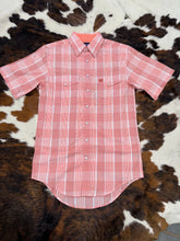 Load image into Gallery viewer, Panhandle Men&#39;s Coal Plaid Short Sleeve Western Shirt

