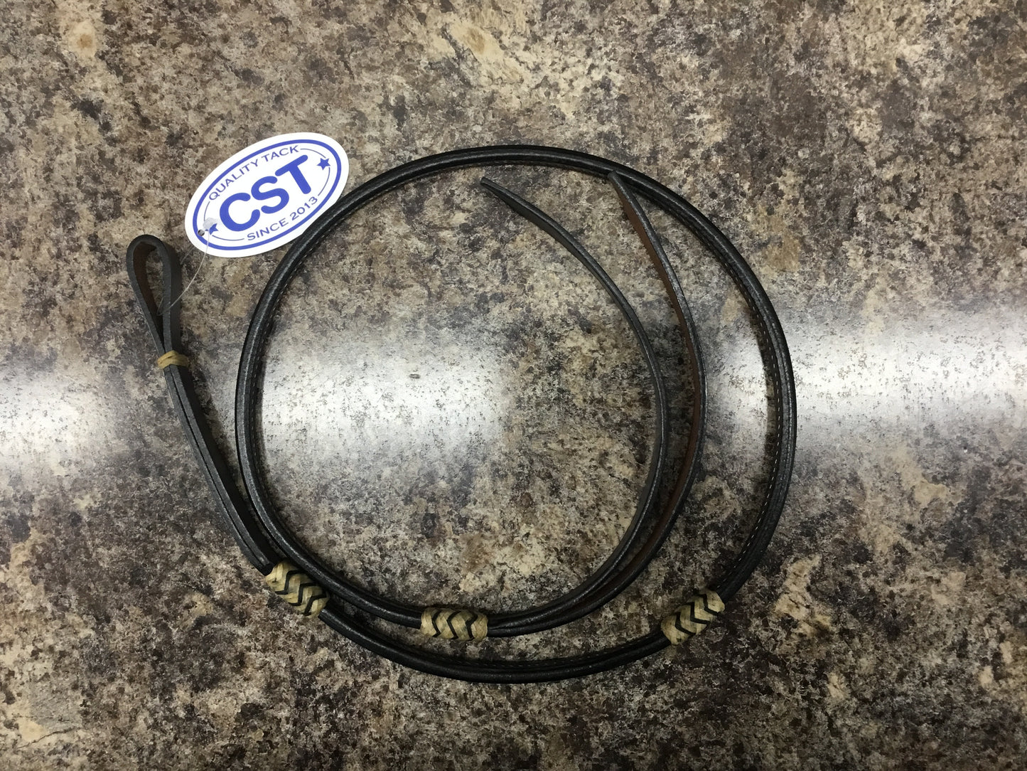 CST Leather Over & Under Whip - Rawhide Accent