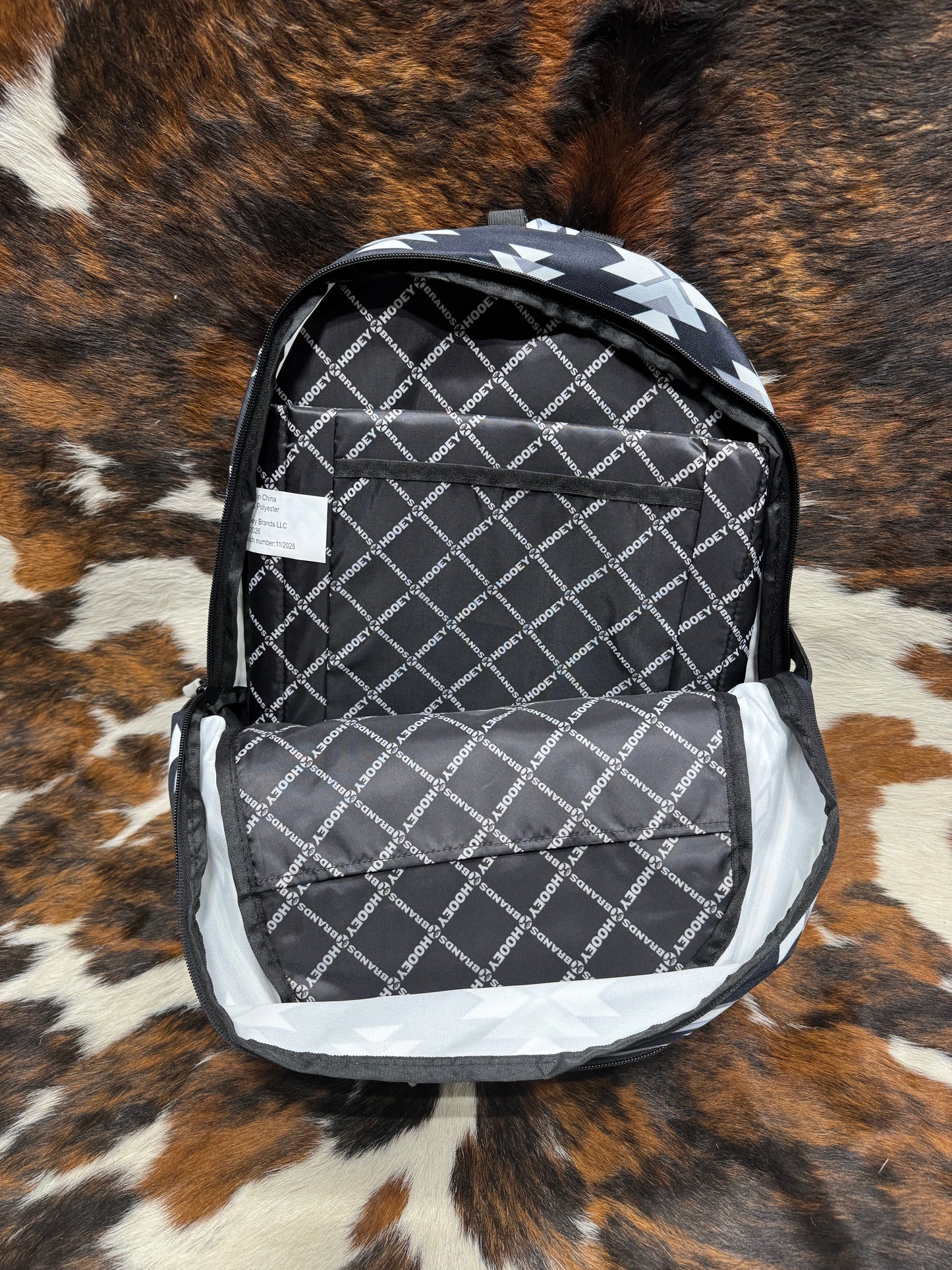 Hooey Rockstar Black & Gray Aztec Backpack