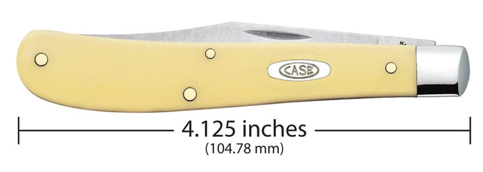 Case Yellow Synthetic Smooth Slimline Trapper Knife