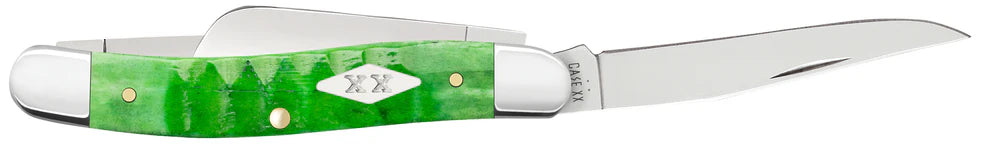 Case Gator Jigged Bright Green Bone Medium Stockman Knife
