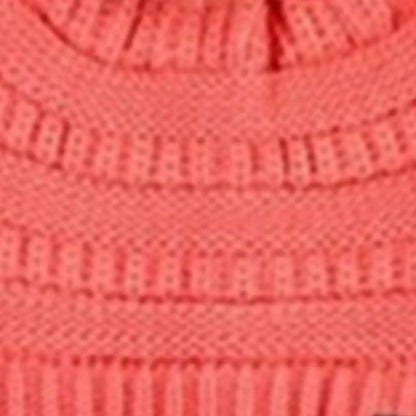 C.C Beanie with Faux Fur Pom
