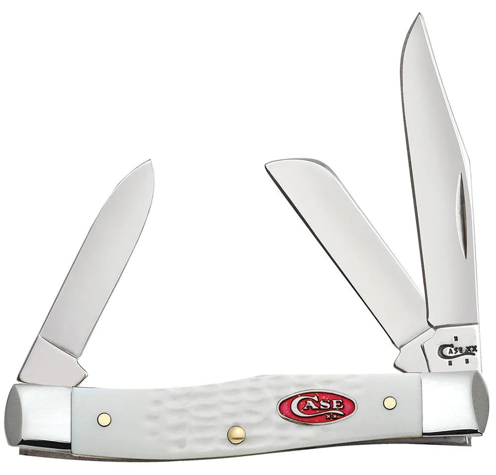 Case SparXX™ Standard Jig White Synthetic Medium Stockman Knife