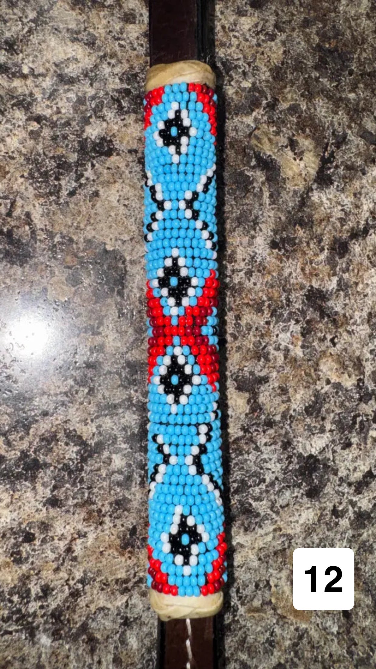 CST Leather Over & Under Whip - Beaded
