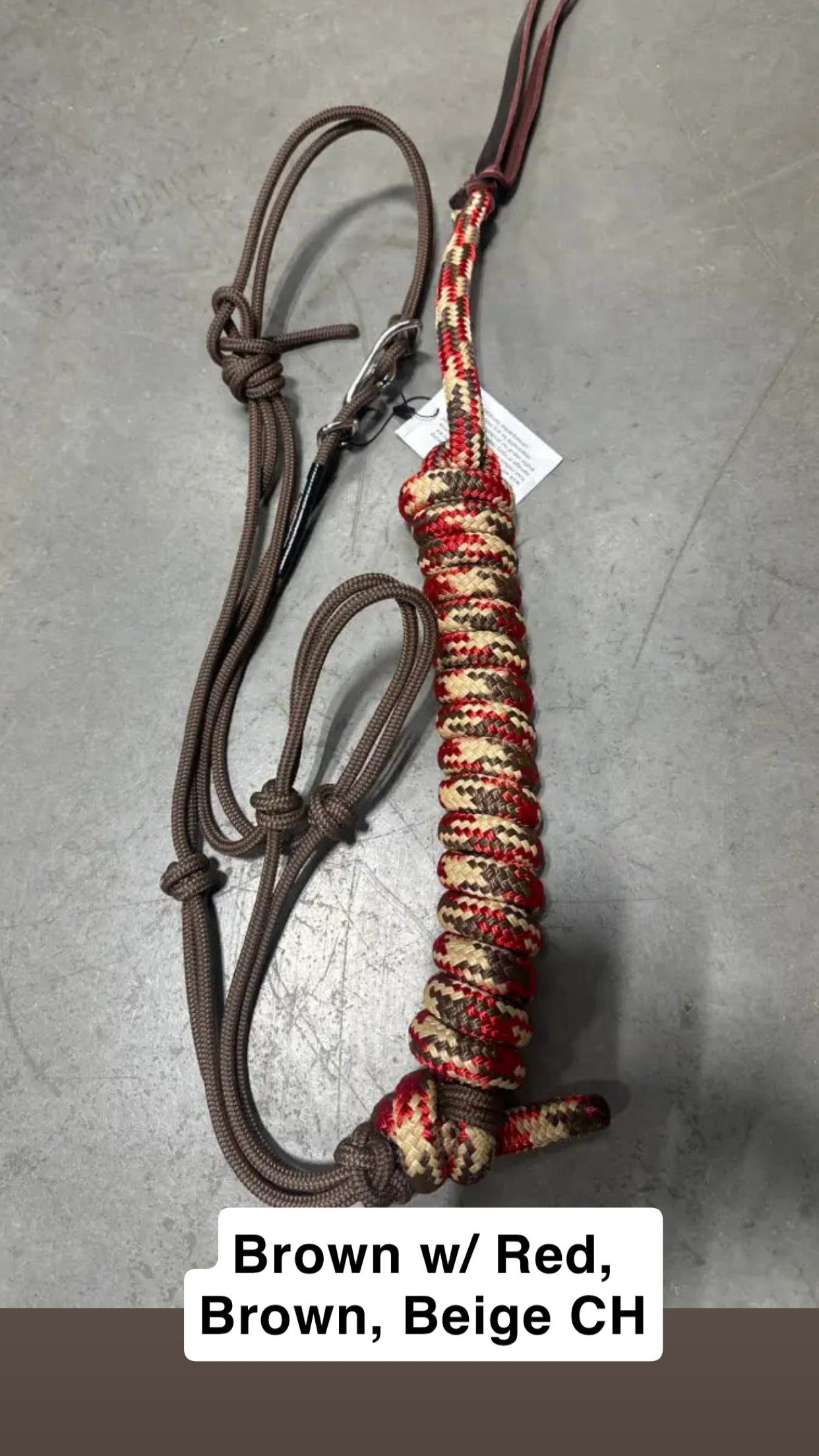 Twisted Knot Halters Rope Halter w/ Easy Off Clip & Lead