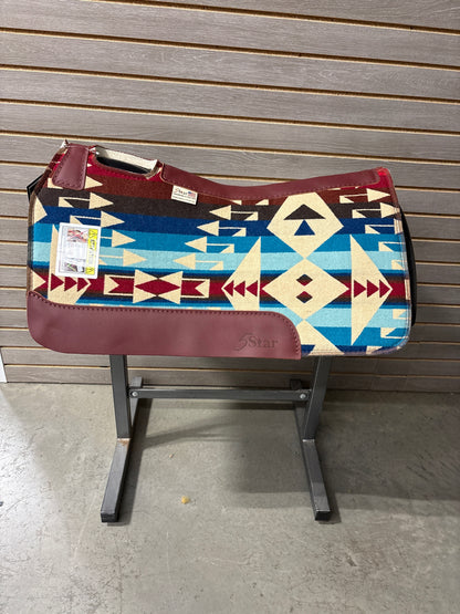 5 Star Barrel Racer Saddle Pad "Pendleton Big Thunder Scarlet Signature Top" 30X28