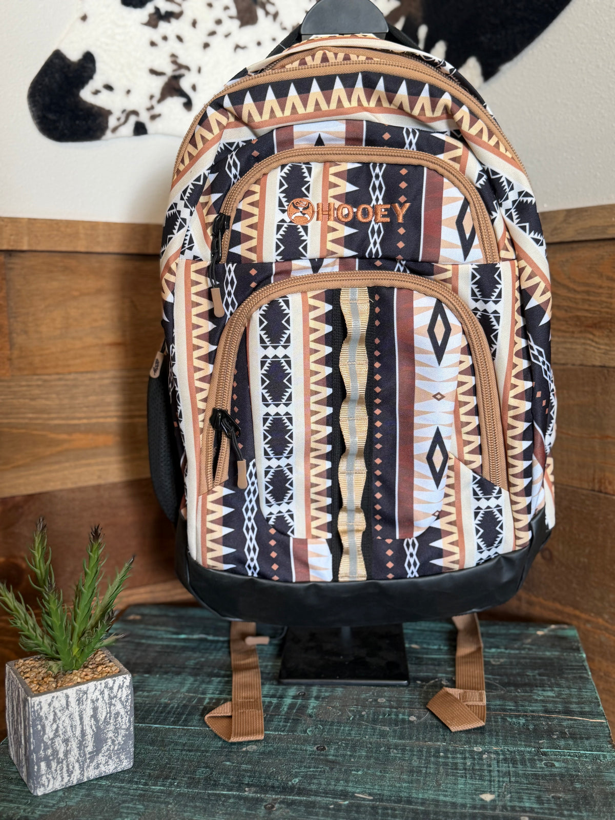 Hooey Ox Backpack : White/Orange Aztec