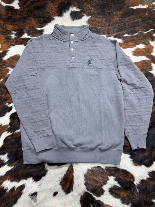 Hooey Men's Steel Gray w/ Aztec Embossed Stevie Pullover