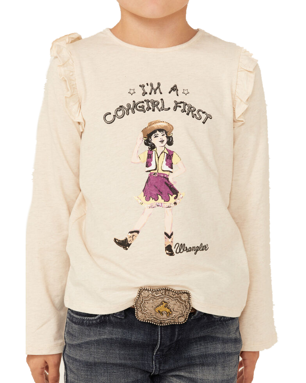 Wrangler Girl's Cowgirl First Long Sleeve T-Shirt