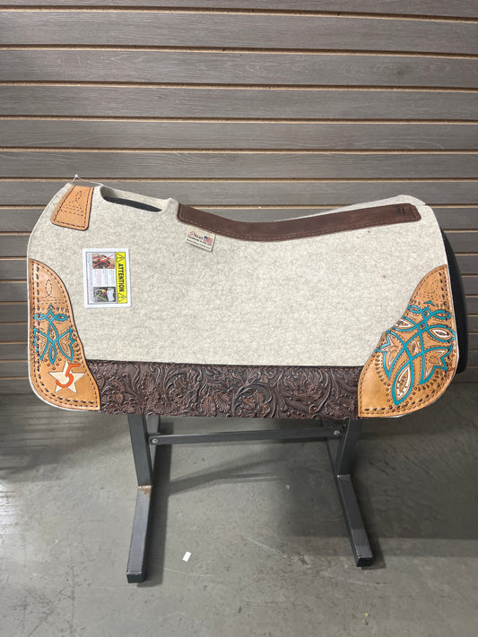 5 Star Barrel Racer Saddle Pad - Limited Edition "Boot Stitch" 30X28