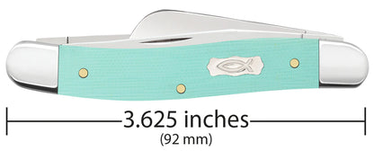Case Smooth Seafoam Green G-10 Medium Stockman Knife