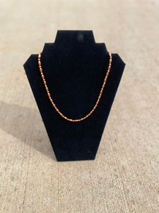 Mixed Shaped Copper Pearls Necklace & Bracelet