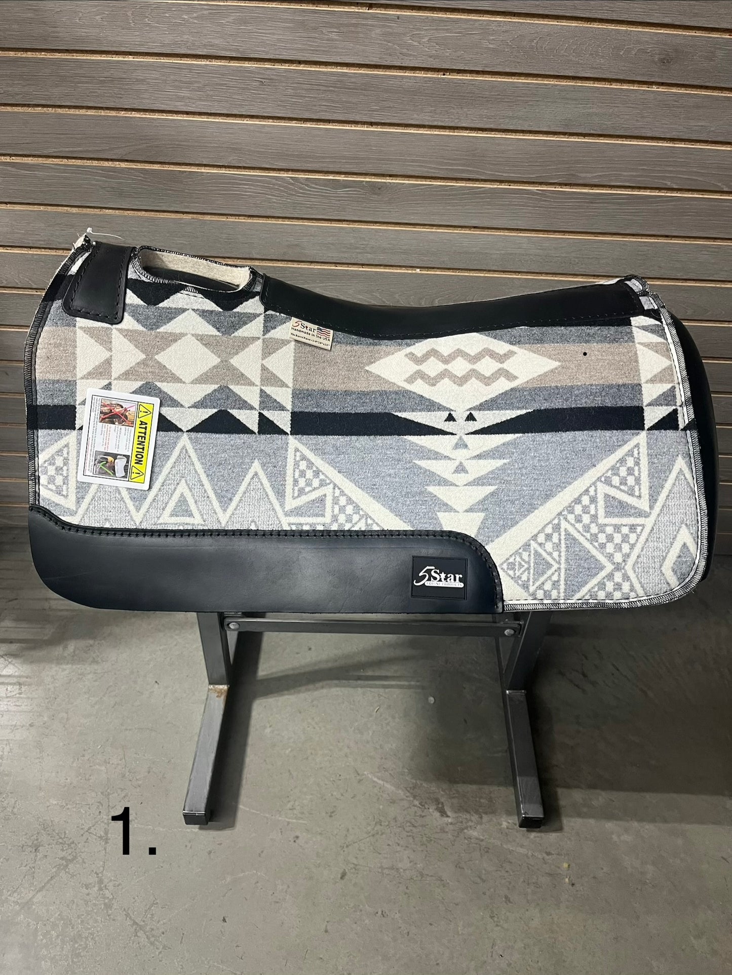 5 Star Barrel Racer Saddle Pad "Pendleton Diamond Ridge White Signature Top" 30X28