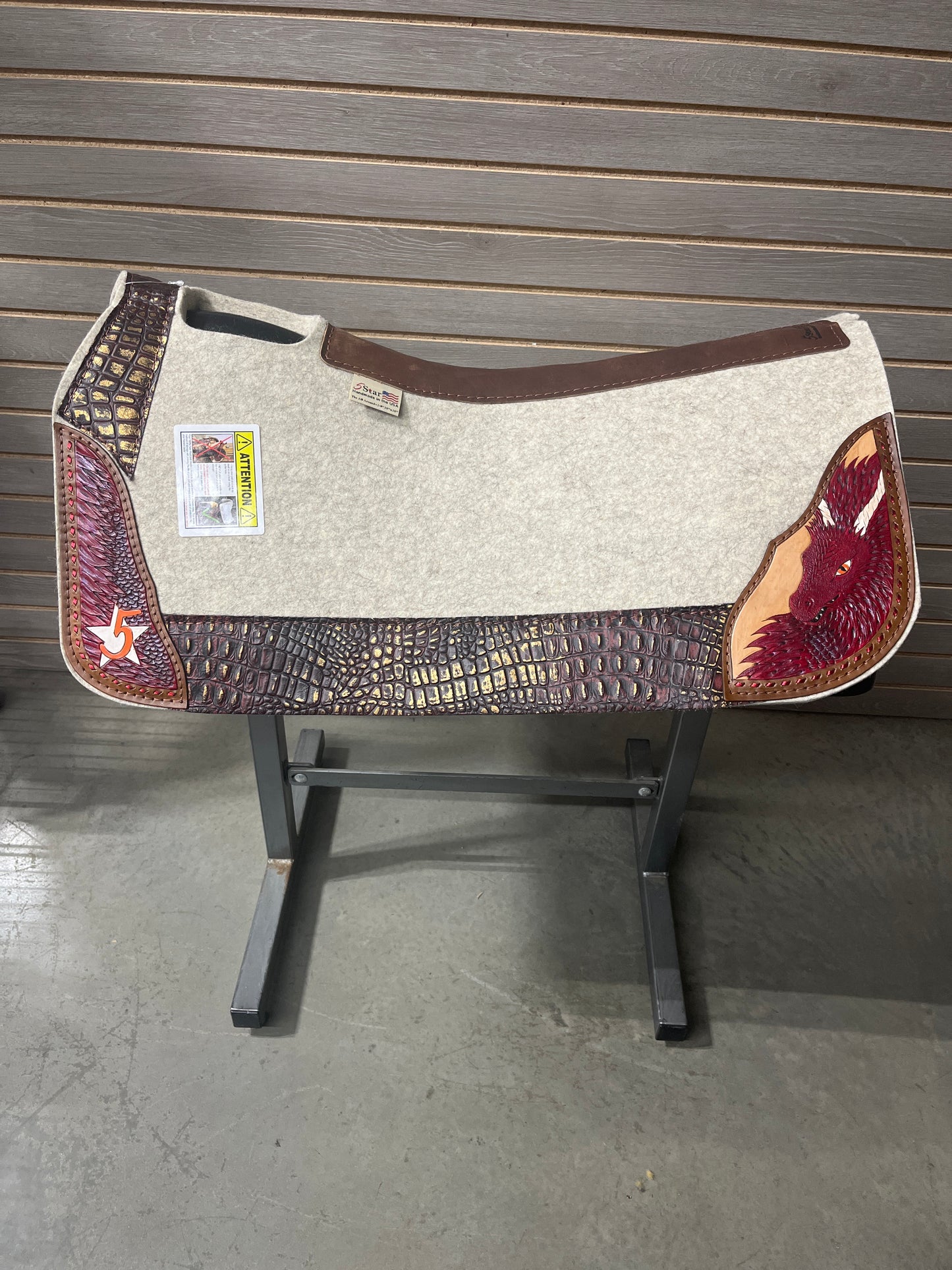 5 Star All Around Saddle Pad- Limited Edition "Dragon Rider- Red Dragon Cath" 30x30