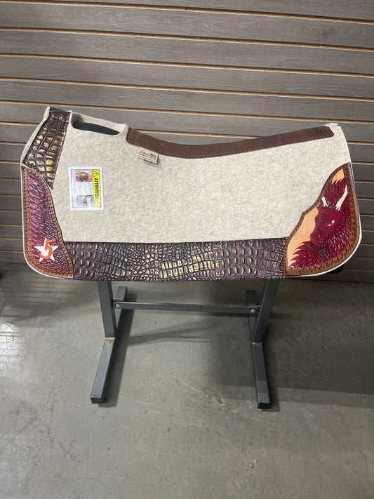 5 Star All Around Saddle Pad- Limited Edition "Dragon Rider- Red Dragon Cath" 30x30