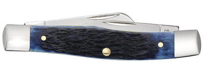 Case Navy Blue Bone Rogers Jig Medium Stockman Knife