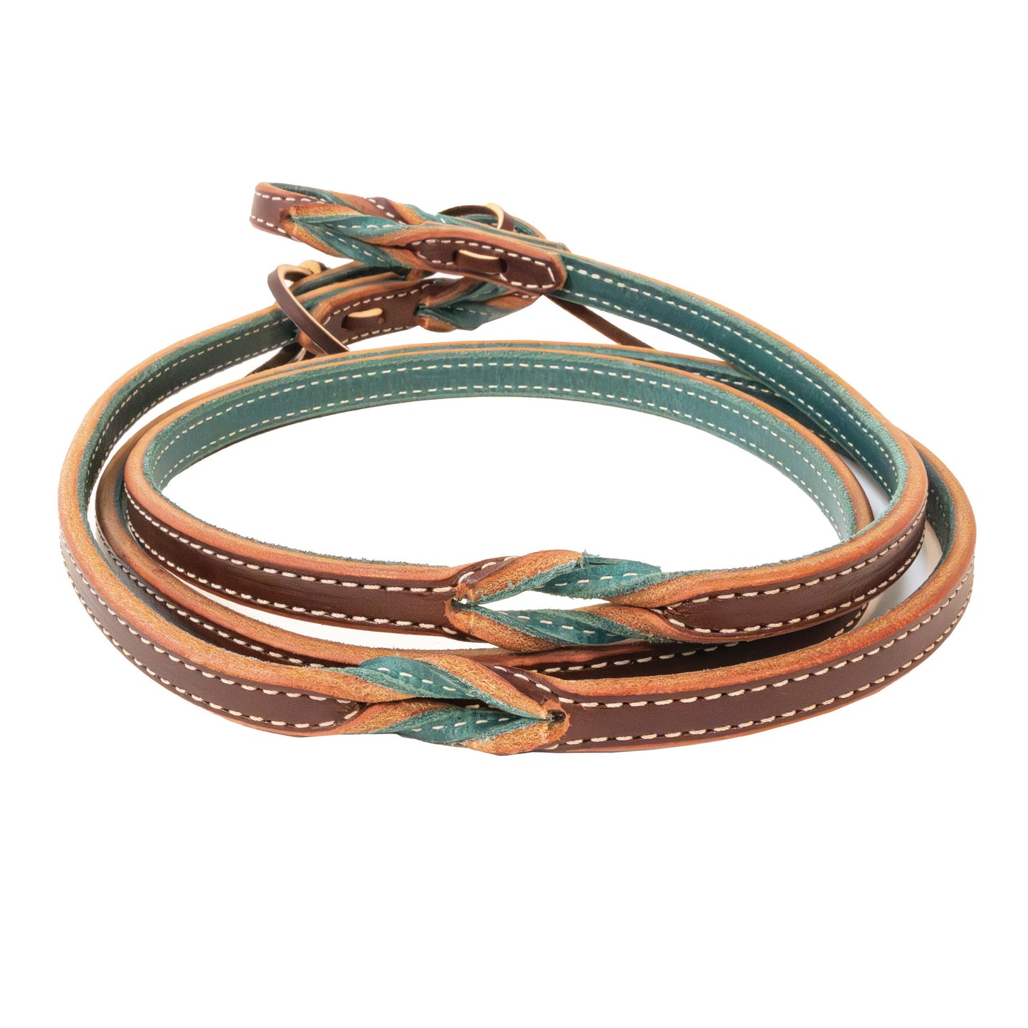 Professional's Choice Pony Roping Rein- Emerald/Burgundy Twist