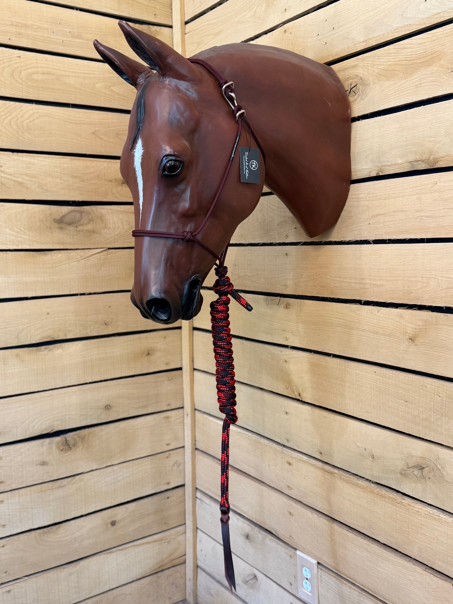 Twisted Knot Halters Rope Halter w/ Easy Off Clip & Lead