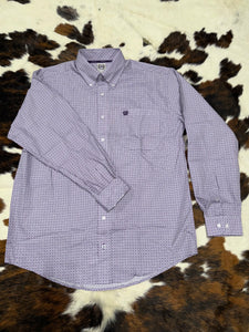 Cinch Men's Purple Shiver Square Western Shirt