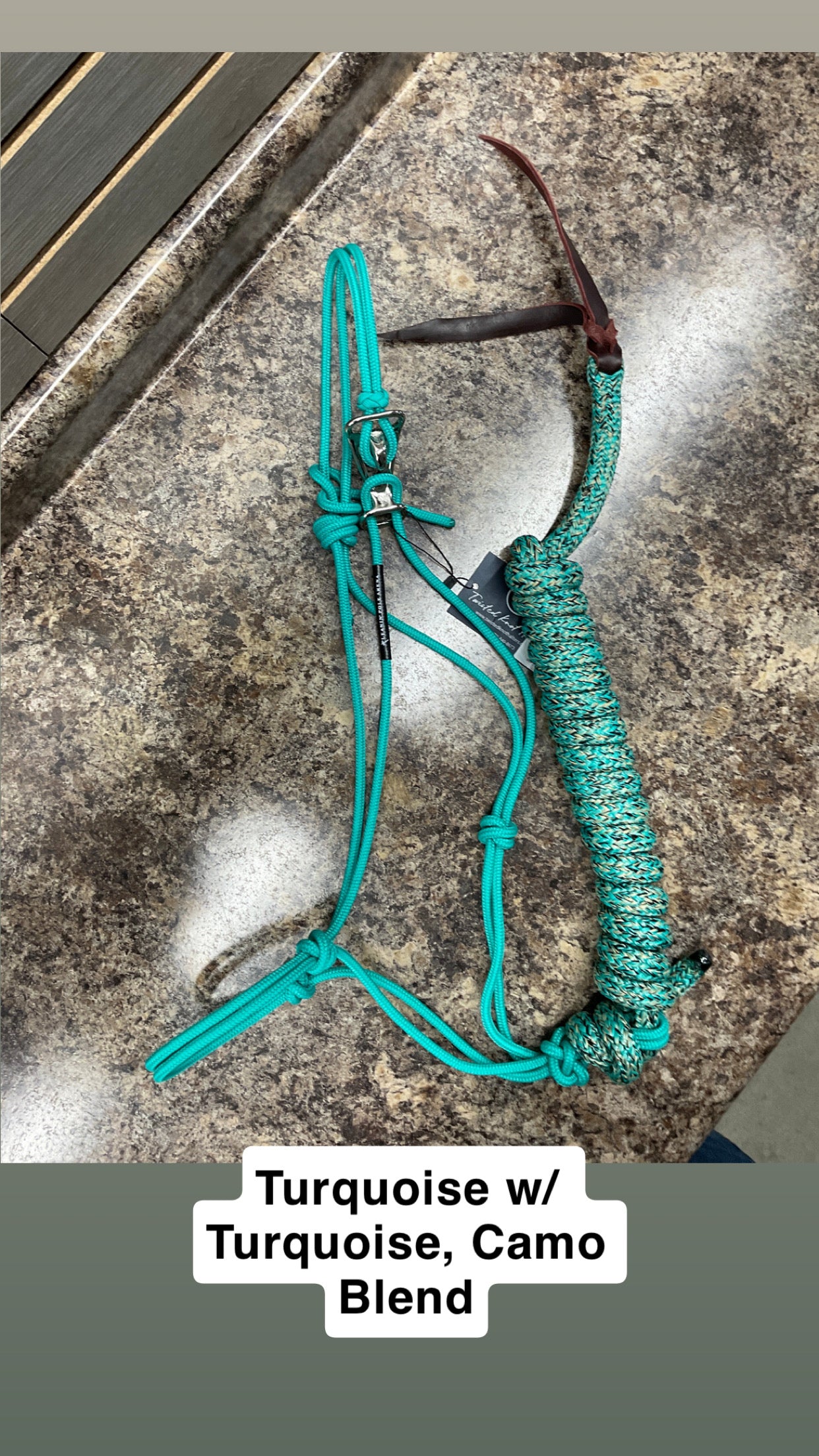 Twisted Knot Halters Rope Halter w/ Easy Off Clip & Lead