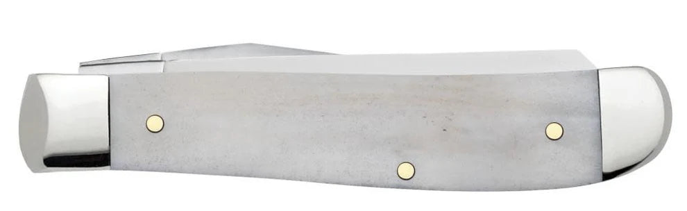 Case Worry Less, Pray More Embellished Smooth Natural Bone Mini Trapper Knife