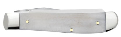 Case Worry Less, Pray More Embellished Smooth Natural Bone Mini Trapper Knife
