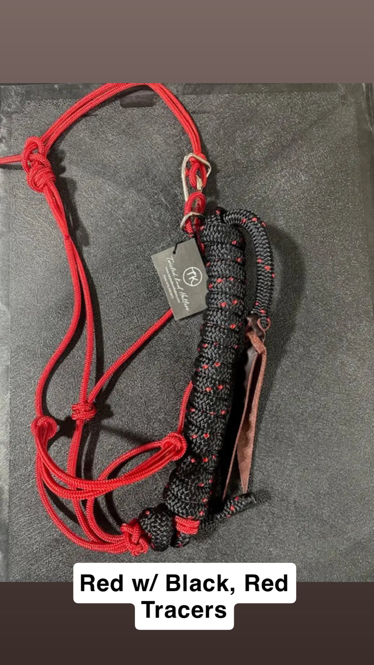 Twisted Knot Halters Rope Halter w/ Easy Off Clip & Lead