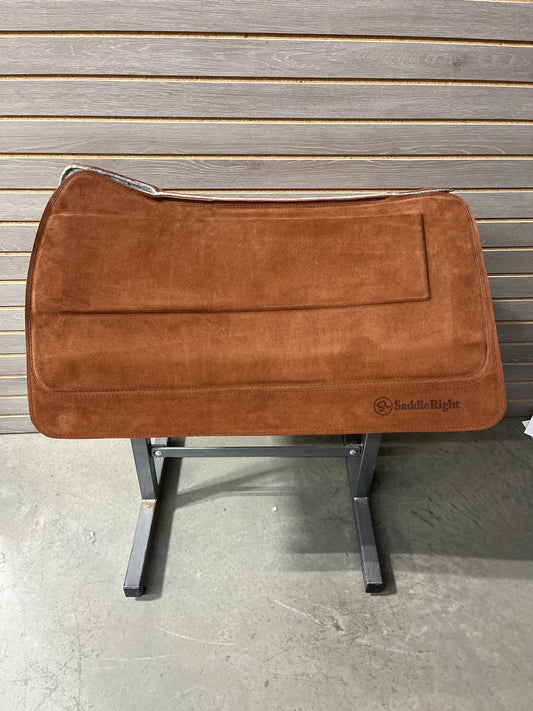 SaddleRight Legacy Western All Around Saddle Pad 29" x 32" - Mahogany Suede