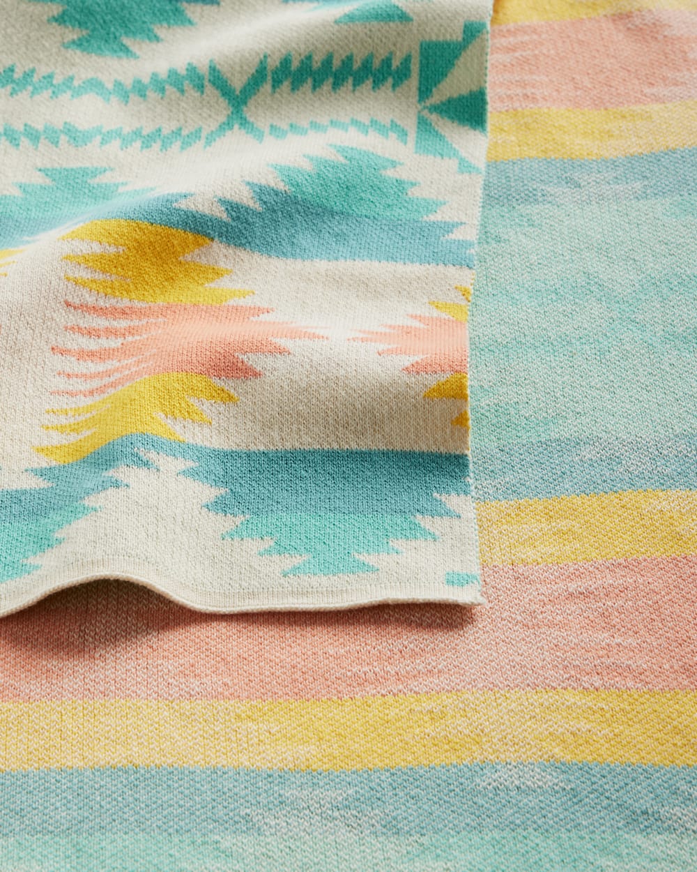 Pendleton Knit Baby Blanket with Beanie
