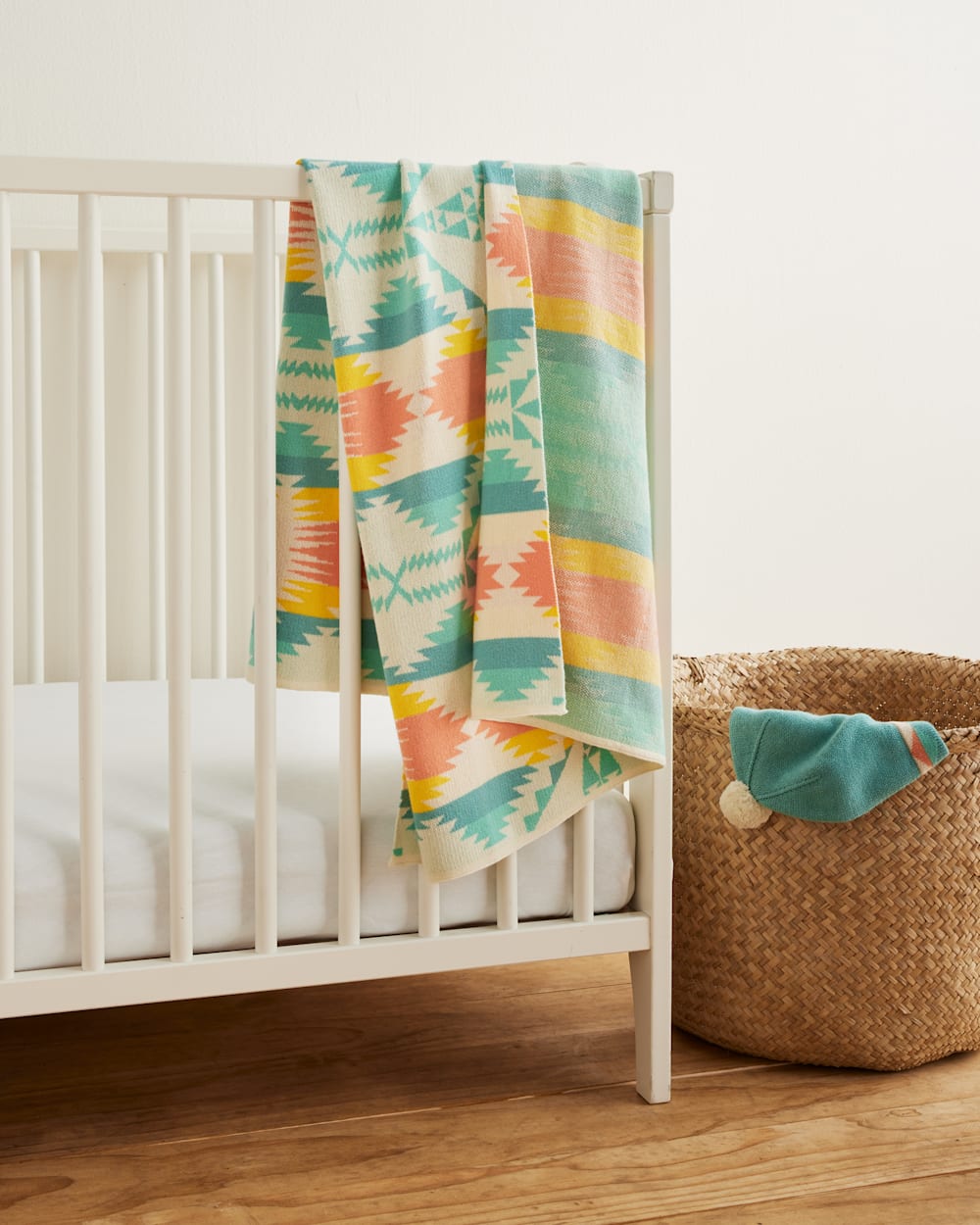 Pendleton Knit Baby Blanket with Beanie