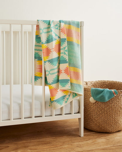 Pendleton Knit Baby Blanket with Beanie