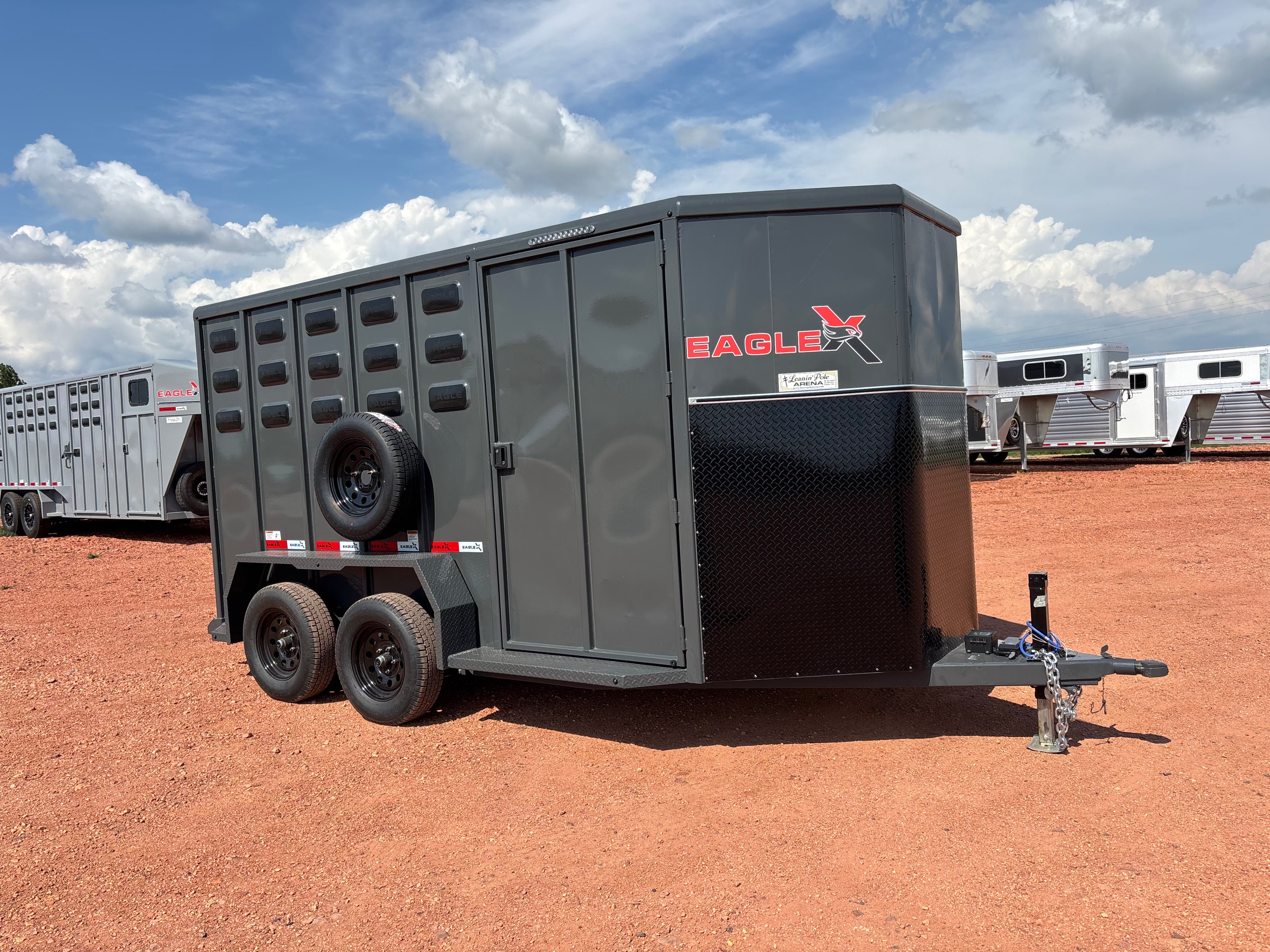 2025 Eagle X 14' Bumper Pull Stock Trailer – Leanin' Pole Arena